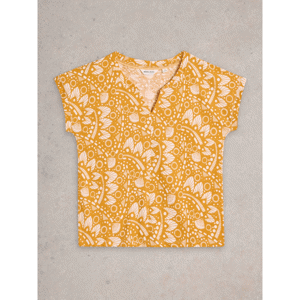 White Stuff Nelly Notch Neck Short Sleeve Tee